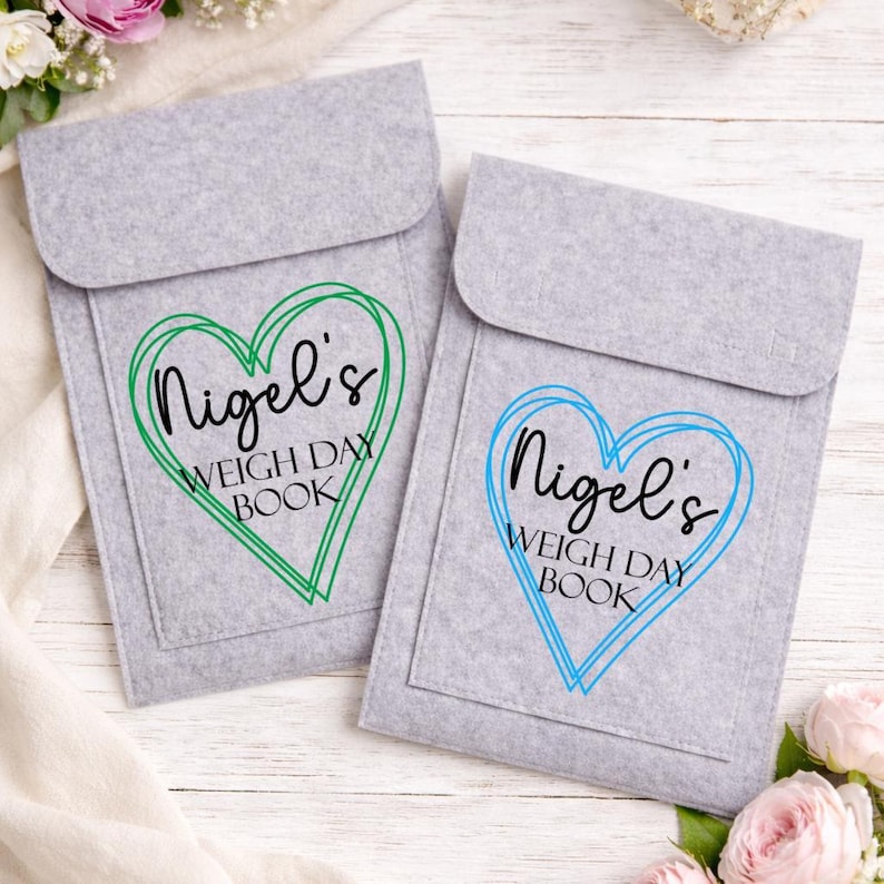 Personalised Felt Weight Loss Journey Folder: Slimming Pouch afbeelding 4