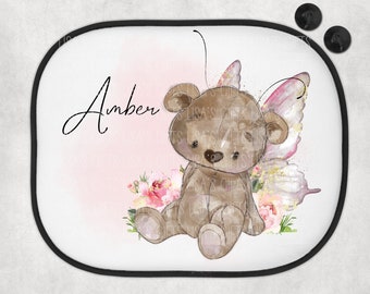 Personalised Baby Car Sunshade Fairy Bear