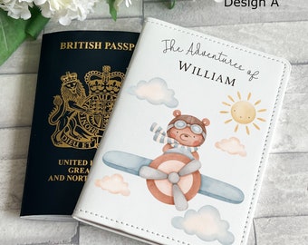 Passport Cover, Passport Holder, Personalised Passport,  Passport Set,  My First Passport, Child Passport, Plane Passport Cover