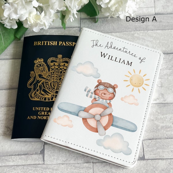 Passport Cover, Passport Holder, Personalised Passport,  Passport Set,  My First Passport, Child Passport, Plane Passport Cover