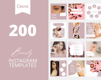 Pink Beauty Instagram-sjablonen: posts op sociale media (200 canva)