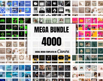 Mega Bundle Instagram Canva Templates, 4000 templates, Business post, Digital marketing, Social media post,  set of 4000, instagram feed