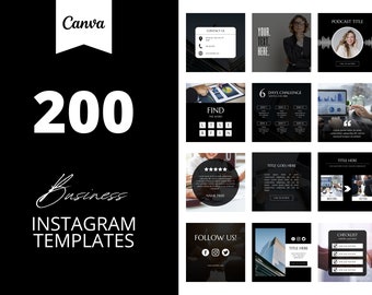 20 Black & White Editable Canva Instagram Post - Etsy