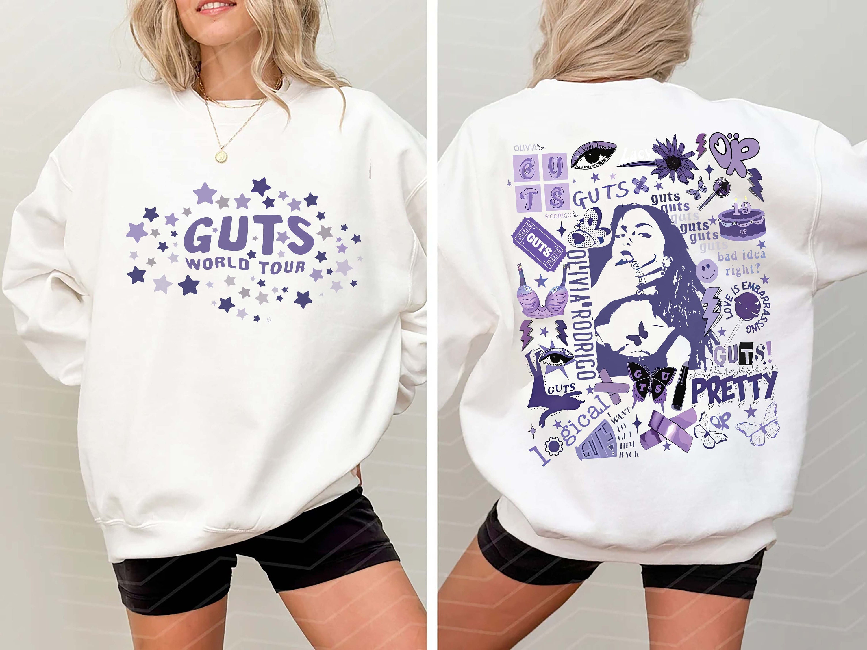 Olivia Rodrigo Guts Tour 2024 Shirt, Olivia Rodrigo Double Sided Shirt