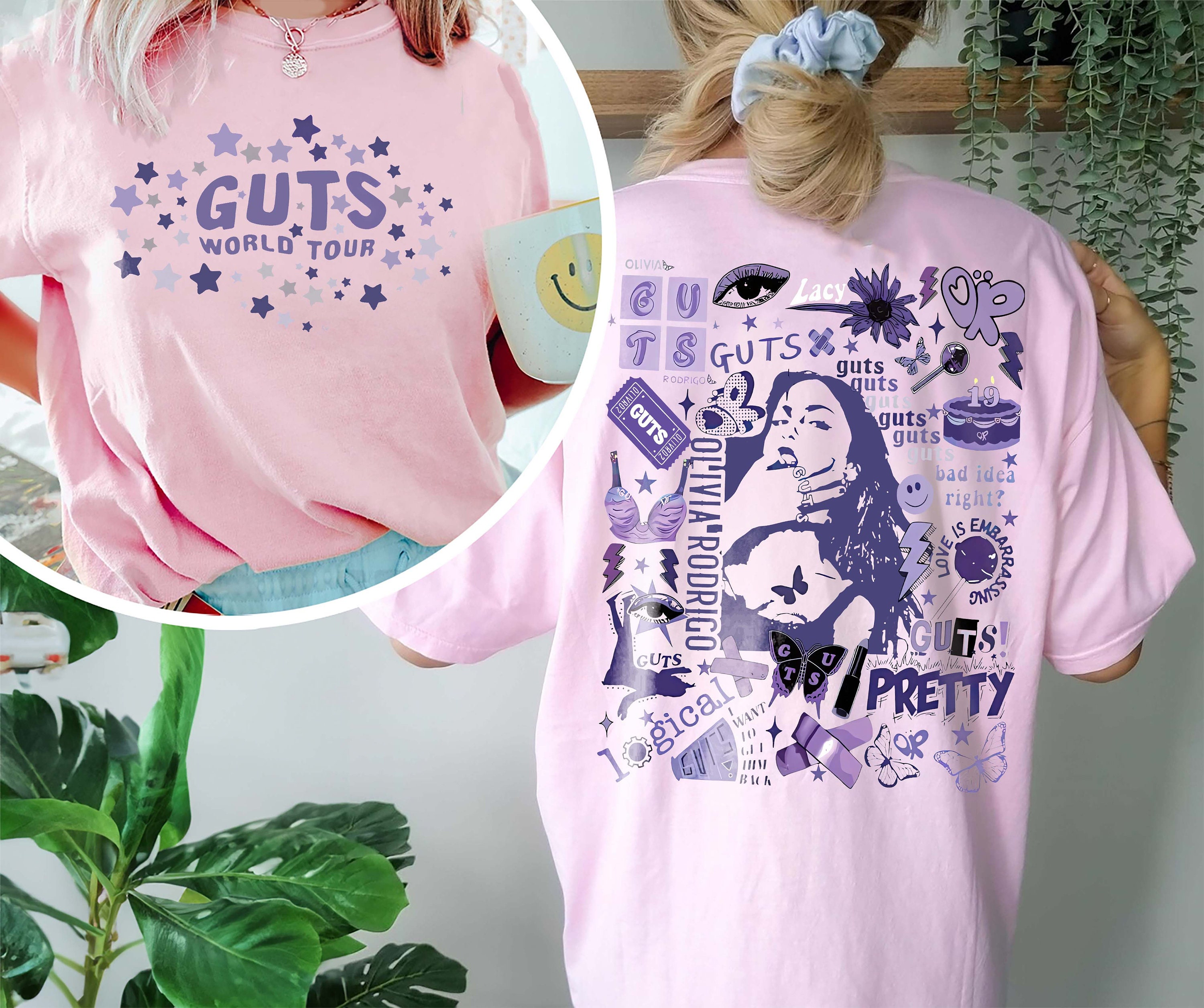 Olivia Rodrigo Guts Tour 2024 Shirt, Olivia Rodrigo Double Sided Shirt