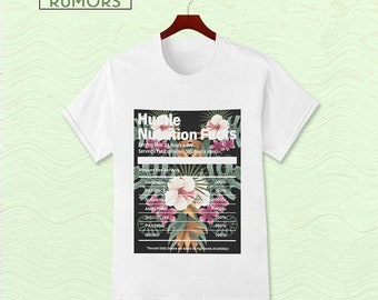 Hustle Facts Matching Brand Foamposite One Floral, Unisex White T-shirt