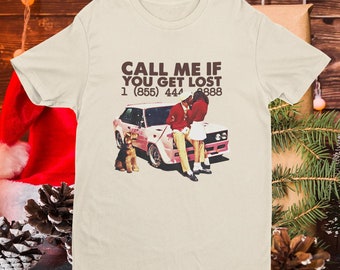 Retro Funny Call Me If You Get Lost Graphic Short Sleeve Crewneck Unisex T-Shirt, Vintage 90s Inspired Custom Tee, Tyler Nostalgia Shirt