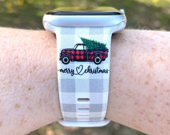 Christmas Truck Watch Band Compatible with Apple Watch Samsung Garmin