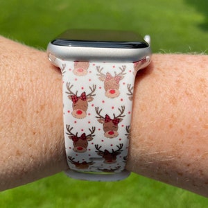 Christmas Reindeer Watch Band Compatible with Apple Watch Samsung Garmin