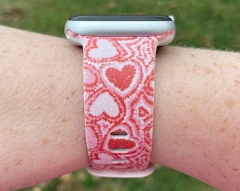 Tie Dye Heart Watch Band Compatible with Apple Watch Samsung Garmin