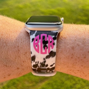 Personalized Black Cow Watch Band