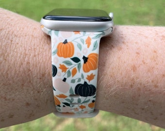 Pumpkin Watch Band Compatible with Apple Watch Samsung Garmin