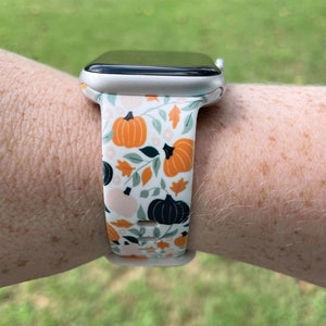 Pumpkin Watch Band Compatible with Apple Watch Samsung Garmin
