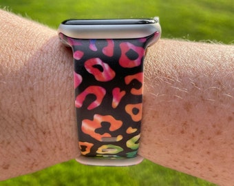 Tie Dye Leopard Watch Band Compatible with Apple Watch Samsung Garmin