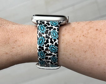 Turquoise Cow Gem Watch Band Compatible with Apple Watch Samsung Garmin