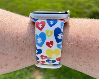 Autism Heart Band Compatible with Apple Watch Samsung Garmin