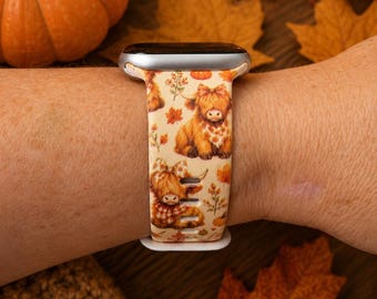 Highland Cow Fall Watch Band