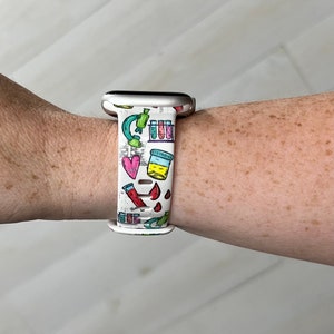 Distressed Lab Tech Watch Band Compatible with Apple Watch Samsung Garmin
