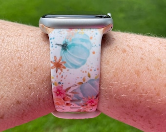 Fall Pumpkin Watch Band Compatible with Apple Watch Samsung Garmin