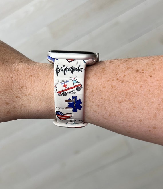 Distressed Paramedic Watch Band Compatible with Apple Watch Samsung Garmin