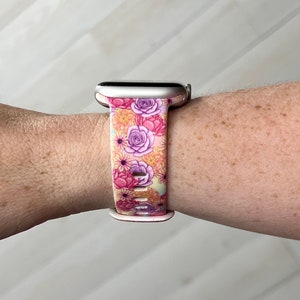 Floral Watch Band Compatible with Apple Watch Samsung Garmin