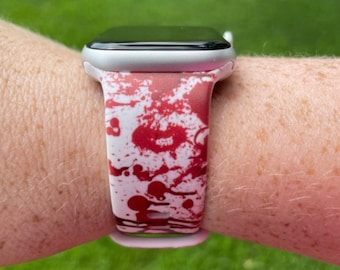 Blood Splatter Watch Band Compatible with Apple Watch Samsung Garmin