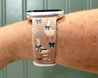 Goose Print Watch Band Compatible with Apple Watch Samsung Garmin