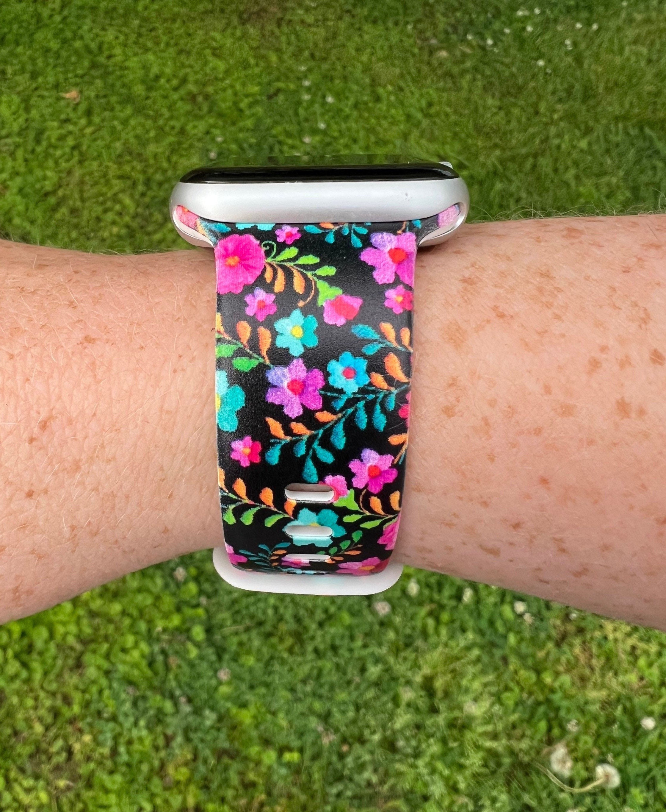Floral Watch Band Compatible with Apple Watch Samsung Garmin