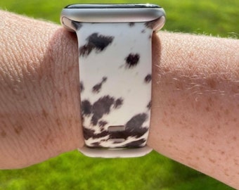 Cow Print Watch Band Compatible with Apple Watch Samsung Garmin