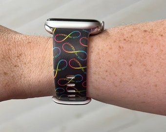 Different Not Less Heart Band Compatible with Apple Watch Samsung Garmin