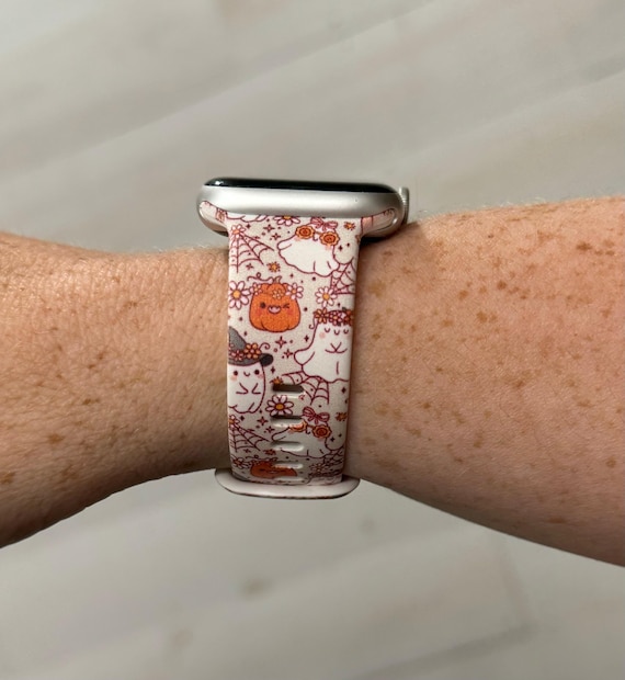 Ghosts and Pumpkins Halloween Watch Band Compatible With  display picture 1