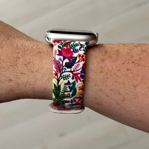 Floral Watch Band Compatible with Apple Watch Samsung Garmin