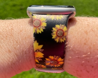 Sunflower Leopard Watch Band Compatible with Apple Watch Samsung Garmin