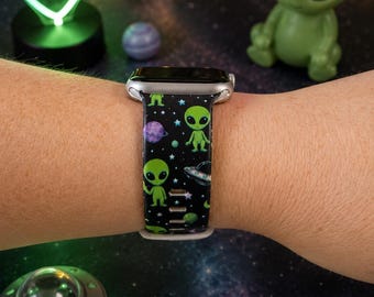 Alien Watch Band | Space Galaxy Smart Watch Band | UFO Cosmic Wristband