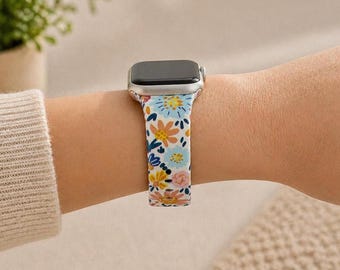 Correa de reloj Boho Floral compatible con Apple Watch, Samsung y Garmin.