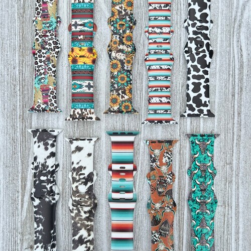 Western Engraved Watch Band Etsy