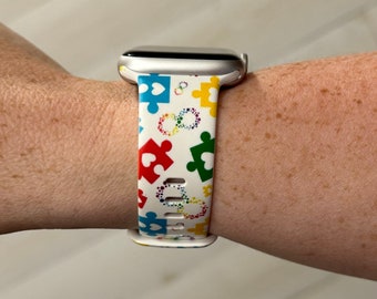 Autism Watch Band Compatible with Apple Watch Samsung Garmin