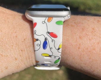 Christmas Light Watch Band Compatible with Apple Watch Samsung Garmin