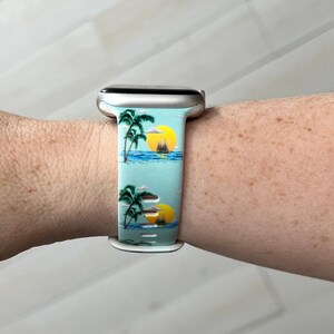 Palm Tree Sunset Watch Band Compatible with Apple Watch Samsung Garmin