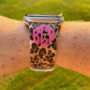 Personalized Brown Leopard Watch Band