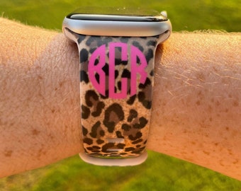 Personalized Brown Leopard Watch Band
