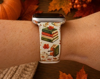 Cozy Fall Books Watch Band