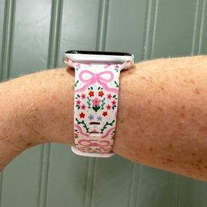 Floral Bows Watch Band Compatible with Apple Watch Samsung Garmin
