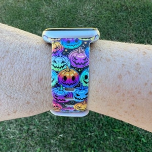Colorful Jack-O-Lantern Watch Band Compatible with Apple Watch Samsung Garmin