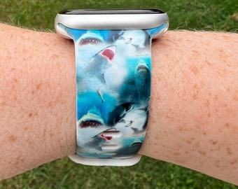 Shark Watch Band Compatible with Apple Watch Samsung Garmin