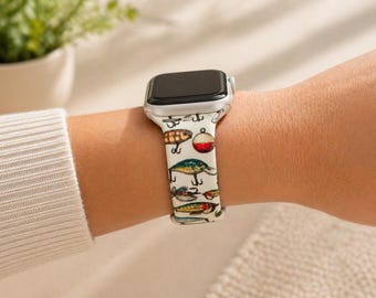 Correa de reloj de pesca compatible con Apple Watch, Samsung y Garmin.