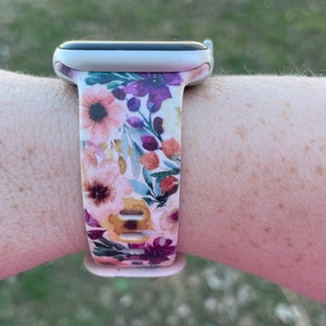 Floral Watch Band Compatible with Apple Watch Samsung Garmin