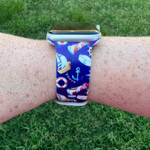 Nautical Watch Band Compatible with Apple Watch Samsung Garmin