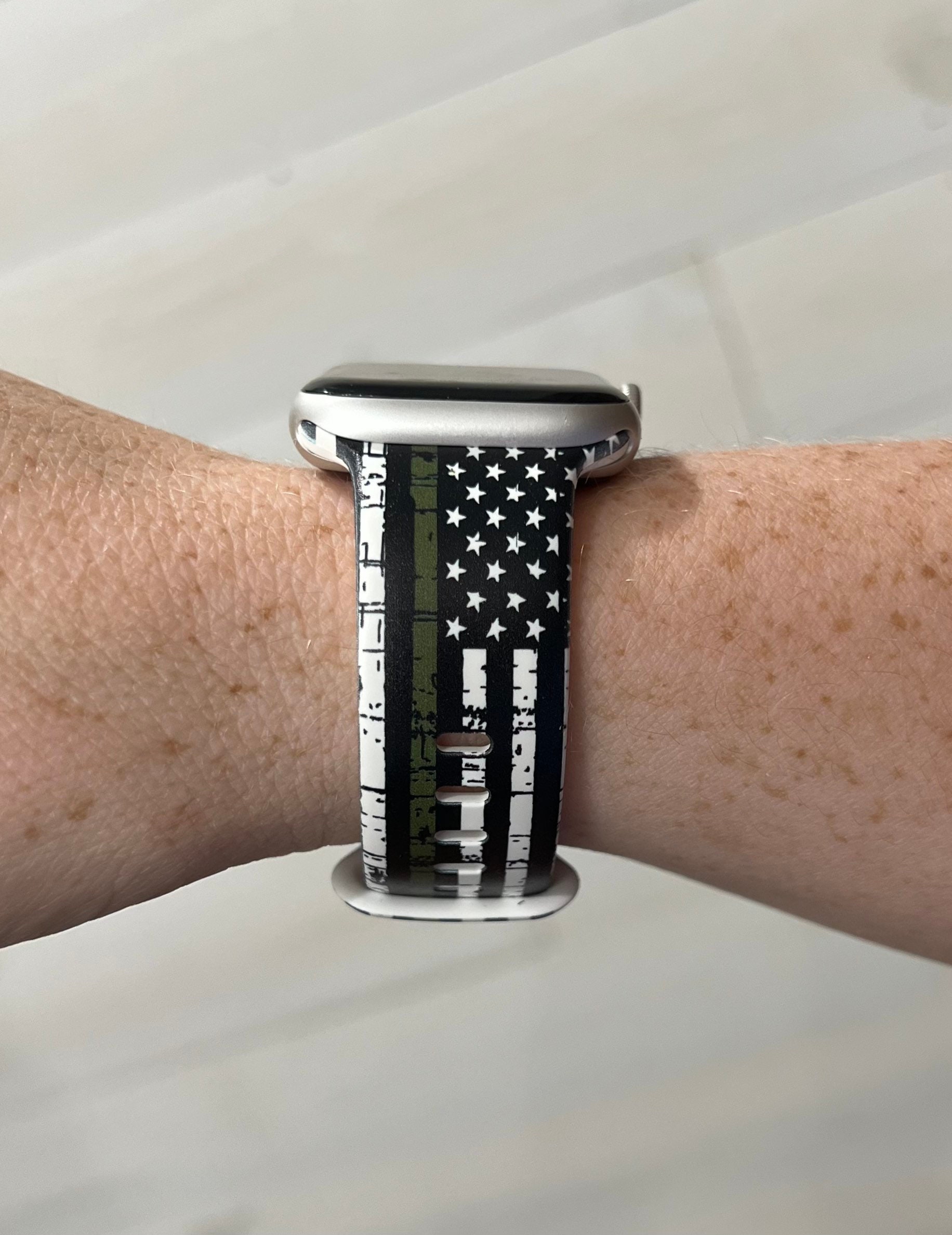 Thin Green Line Watch Band Compatible With Apple Watch Samsung