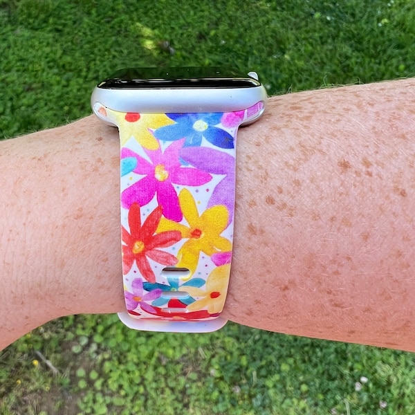 Summer Flower Watch Band Compatible with Apple Watch Samsung Garmin
